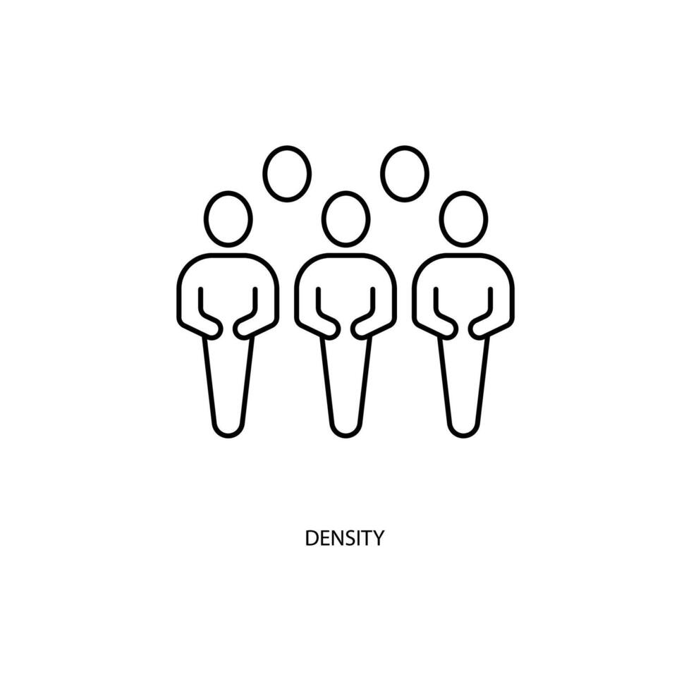 density concept line icon. Simple element illustration. density concept outline symbol design. vector