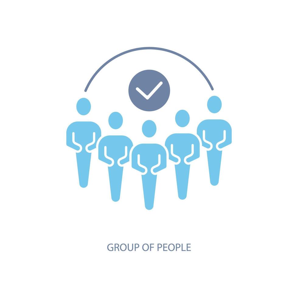 group of people concept line icon. Simple element illustration. group of people concept outline symbol design. vector