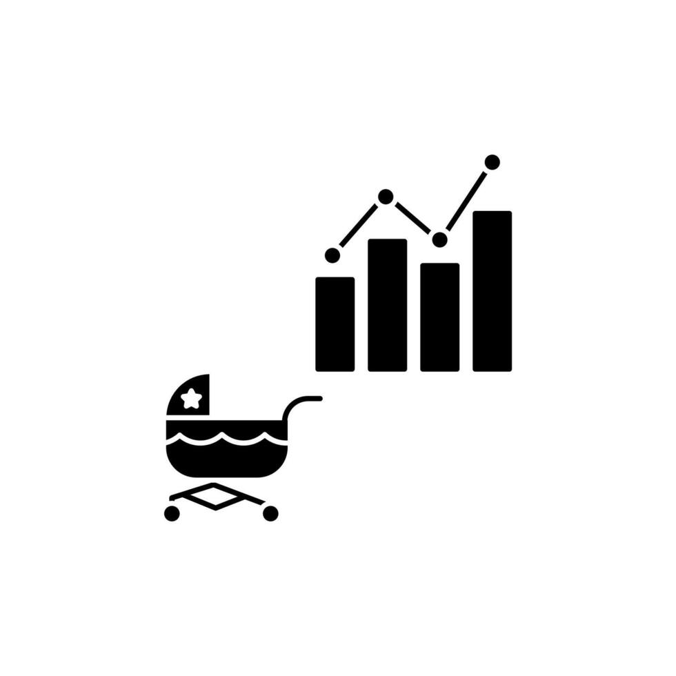 birth rate concept line icon. Simple element illustration. birth rate concept outline symbol design. vector