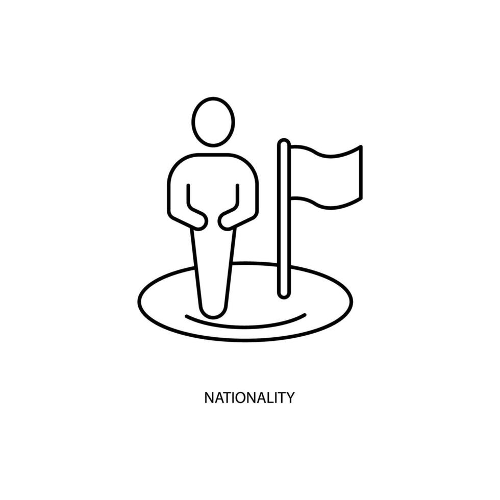 nationality concept line icon. Simple element illustration. nationality concept outline symbol design. vector