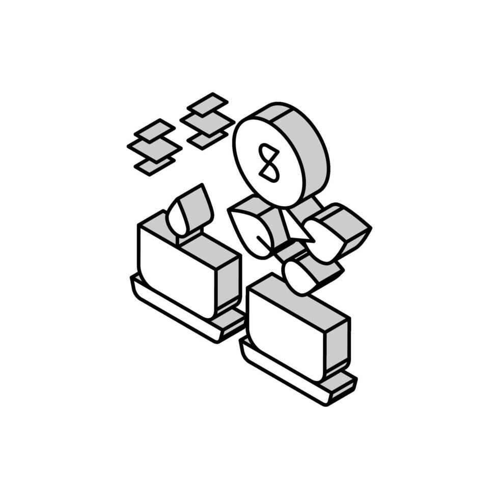money growth plant isometric icon vector illustration