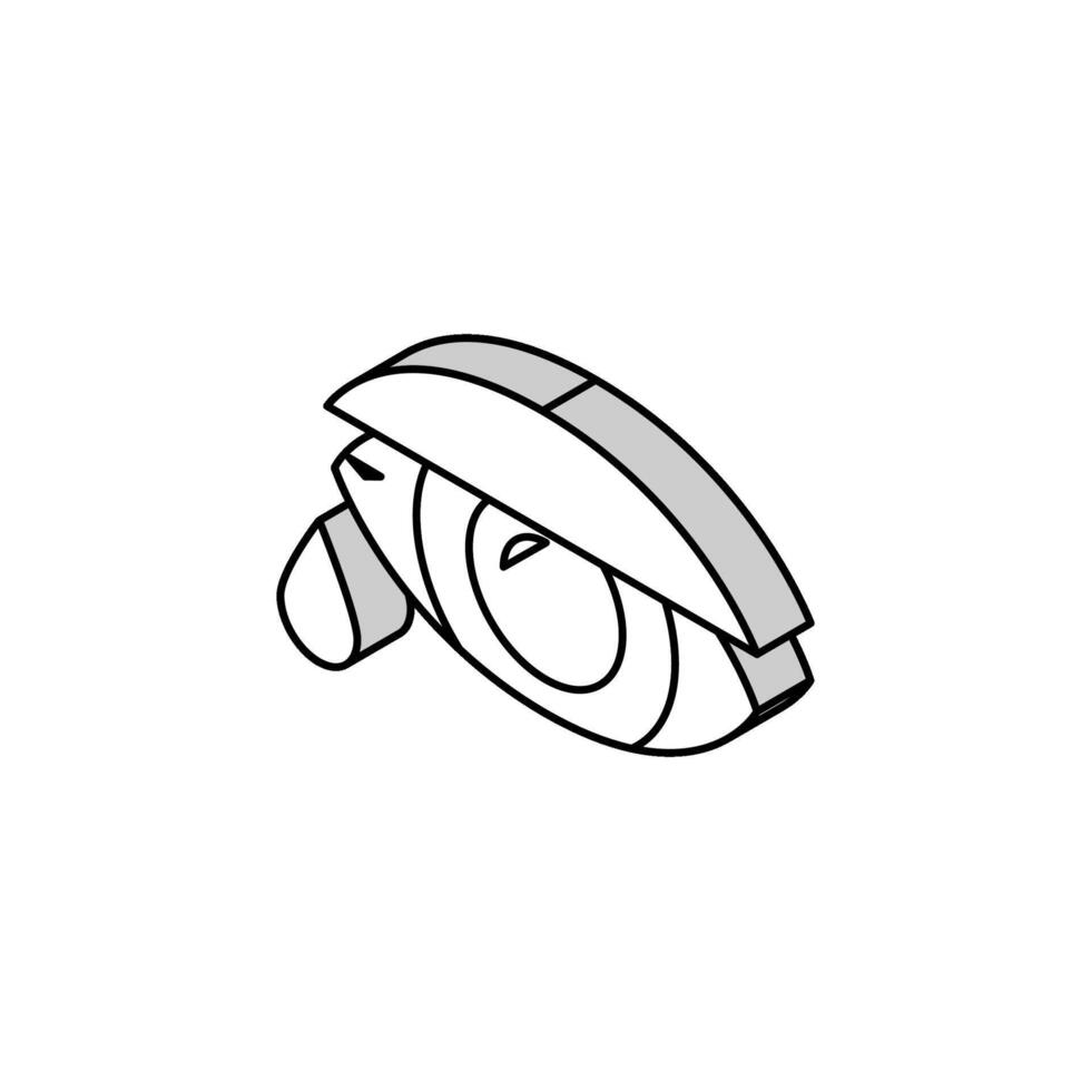 eye flowing tears isometric icon vector illustration