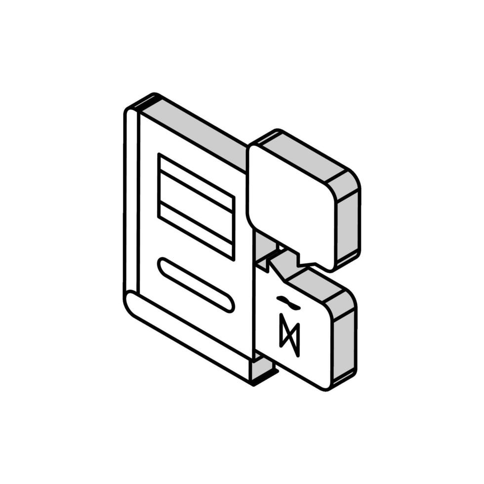 spanish language school lesson isometric icon vector illustration