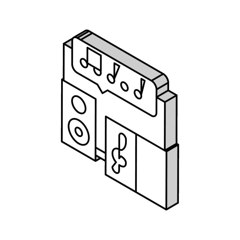 music school lesson isometric icon vector illustration