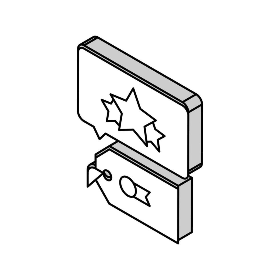 marca reputación administración isométrica icono vector ilustración