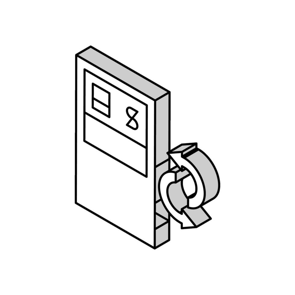 Cajero automático servicios isométrica icono vector ilustración