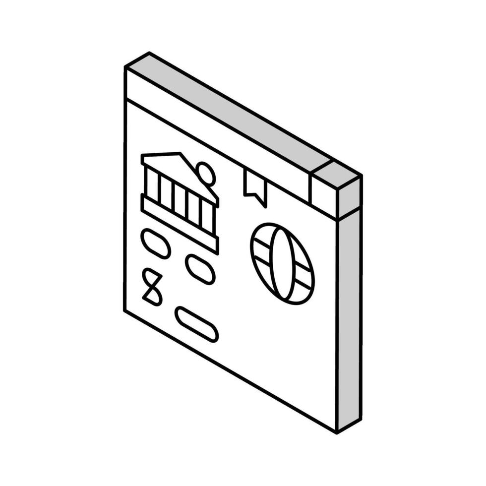 opening correspondent accounts isometric icon vector illustration