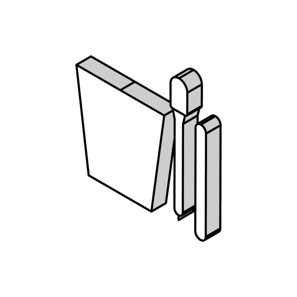 measuring cup and stick tool resin art isometric icon vector illustration
