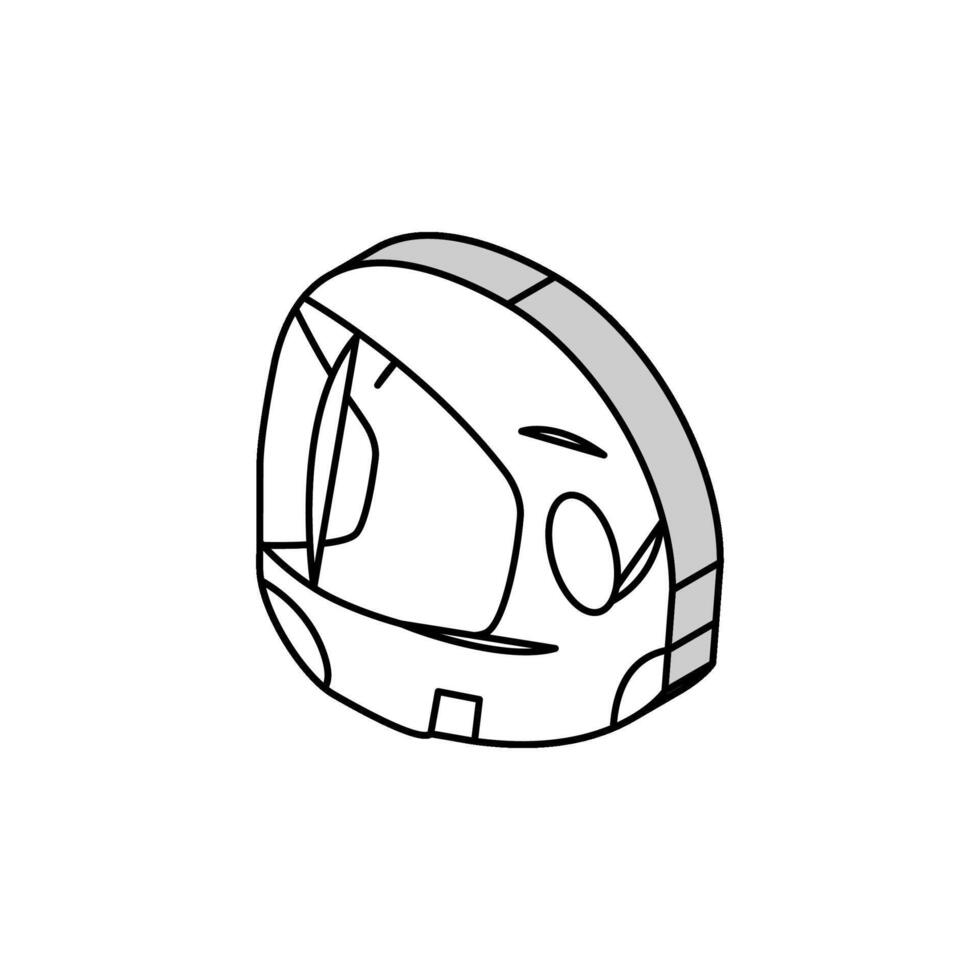 protection helmet isometric icon vector illustration