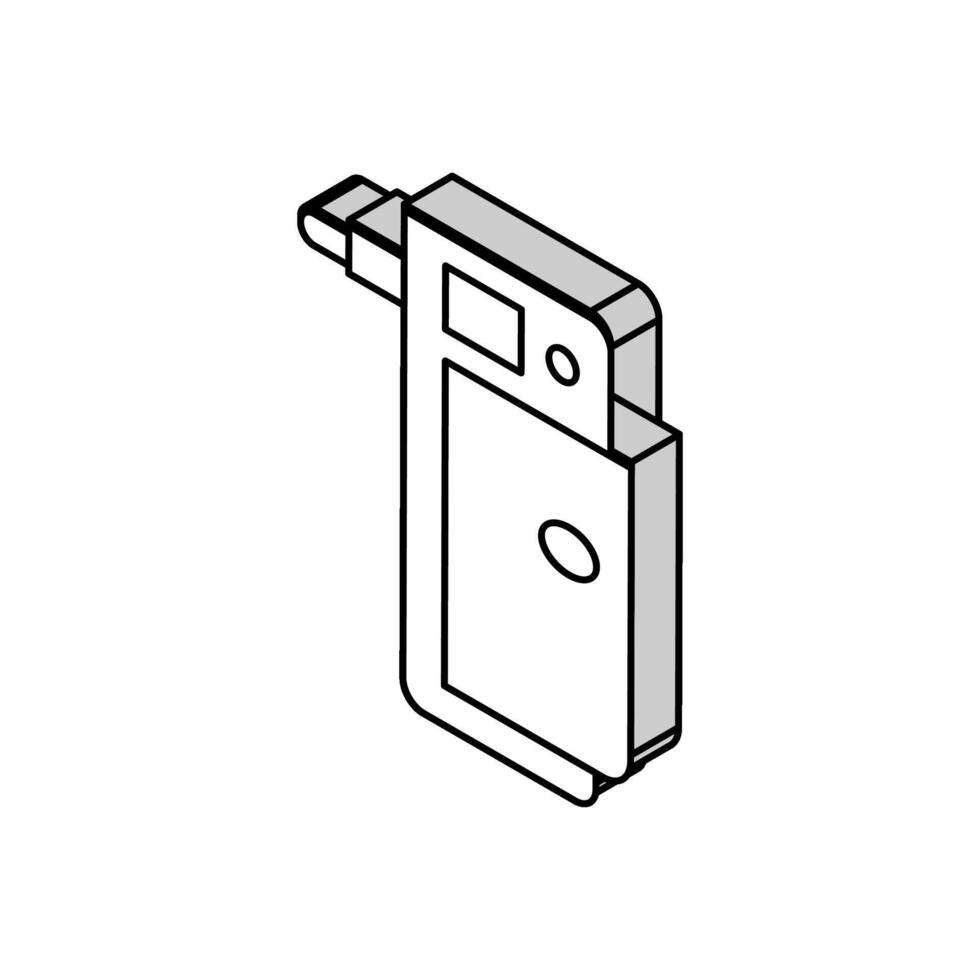 electrical adapter isometric icon vector illustration