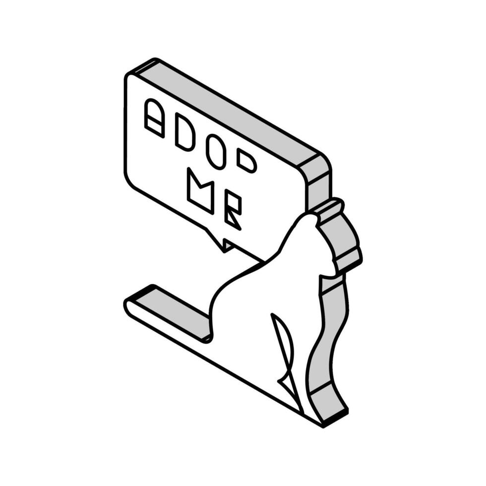 cat talk adopt me isometric icon vector illustration