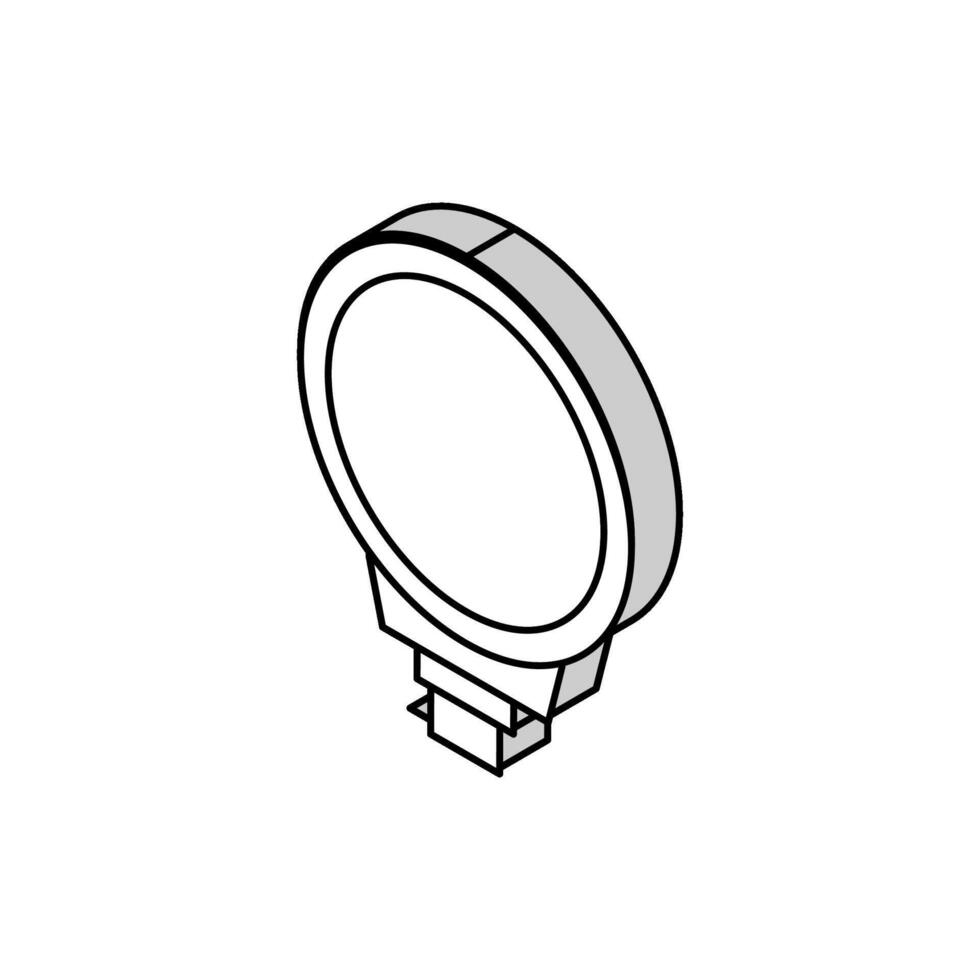 led flash for photo camera isometric icon vector illustration