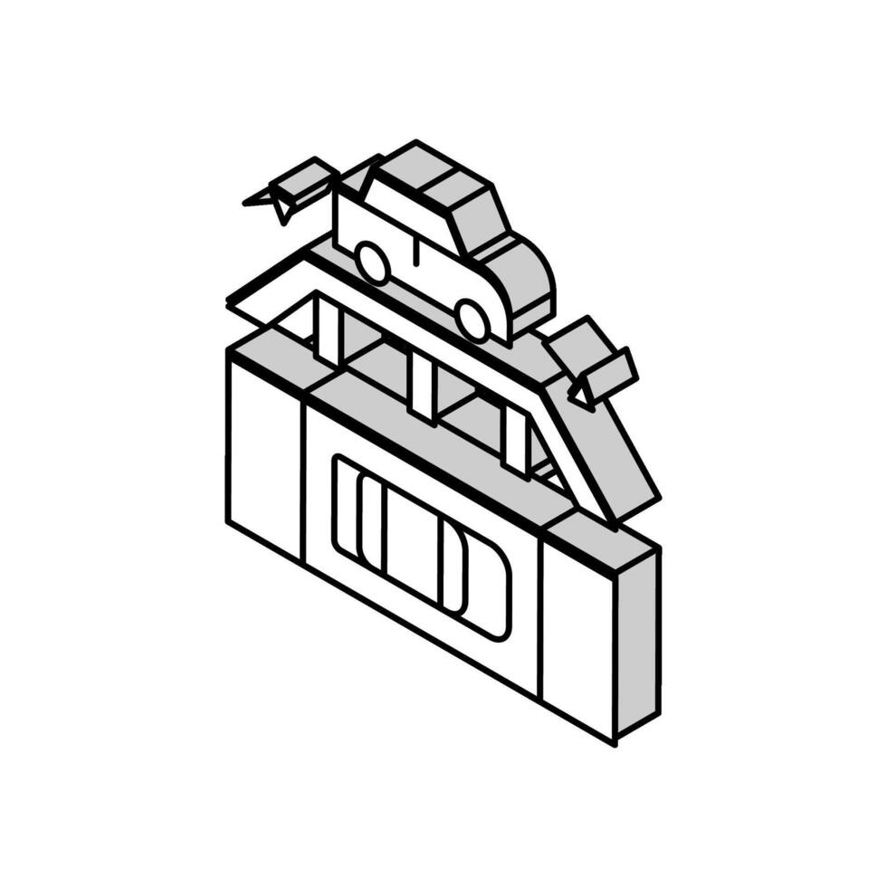 overpass passage isometric icon vector illustration