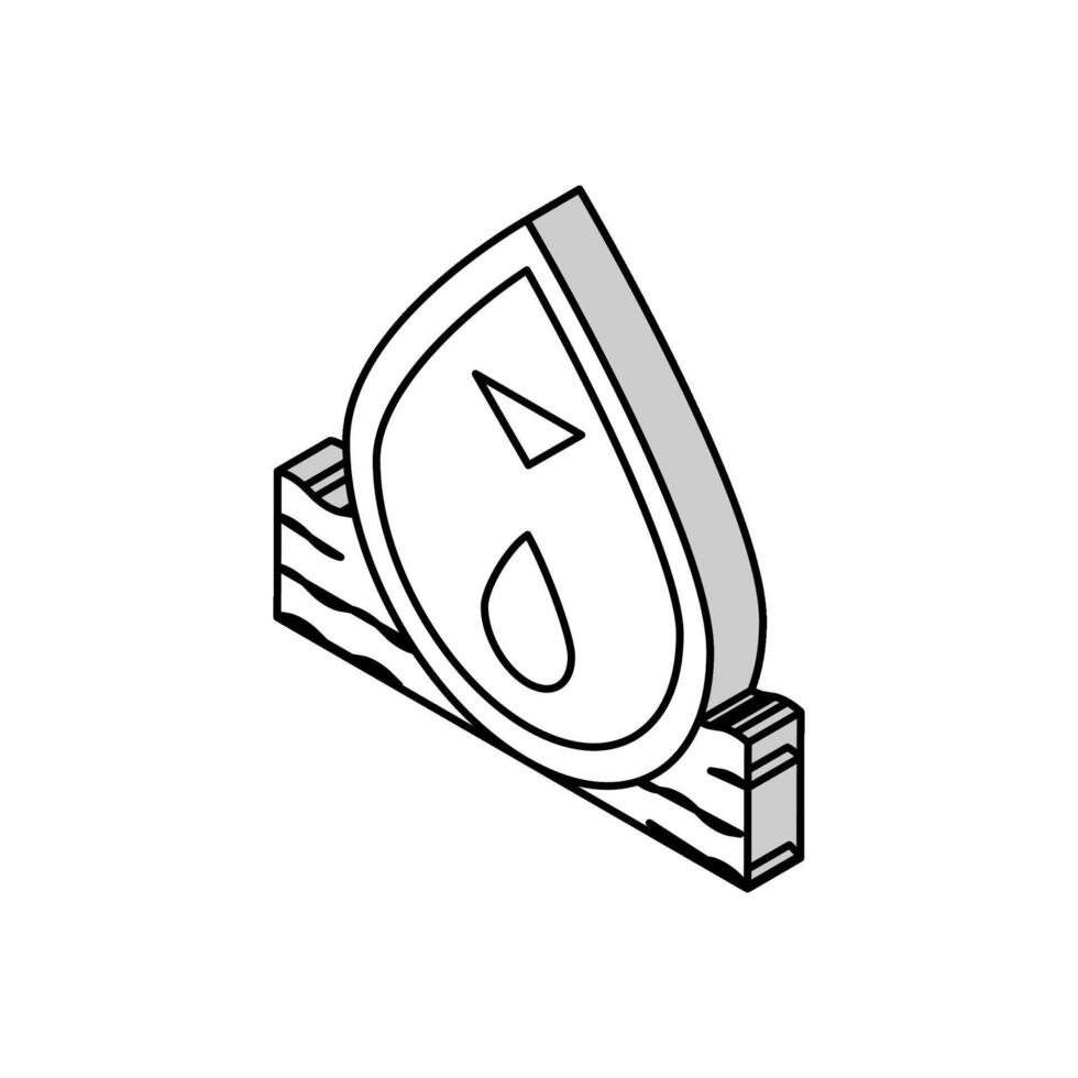 quality of waste water and surrounding water isometric icon vector illustration