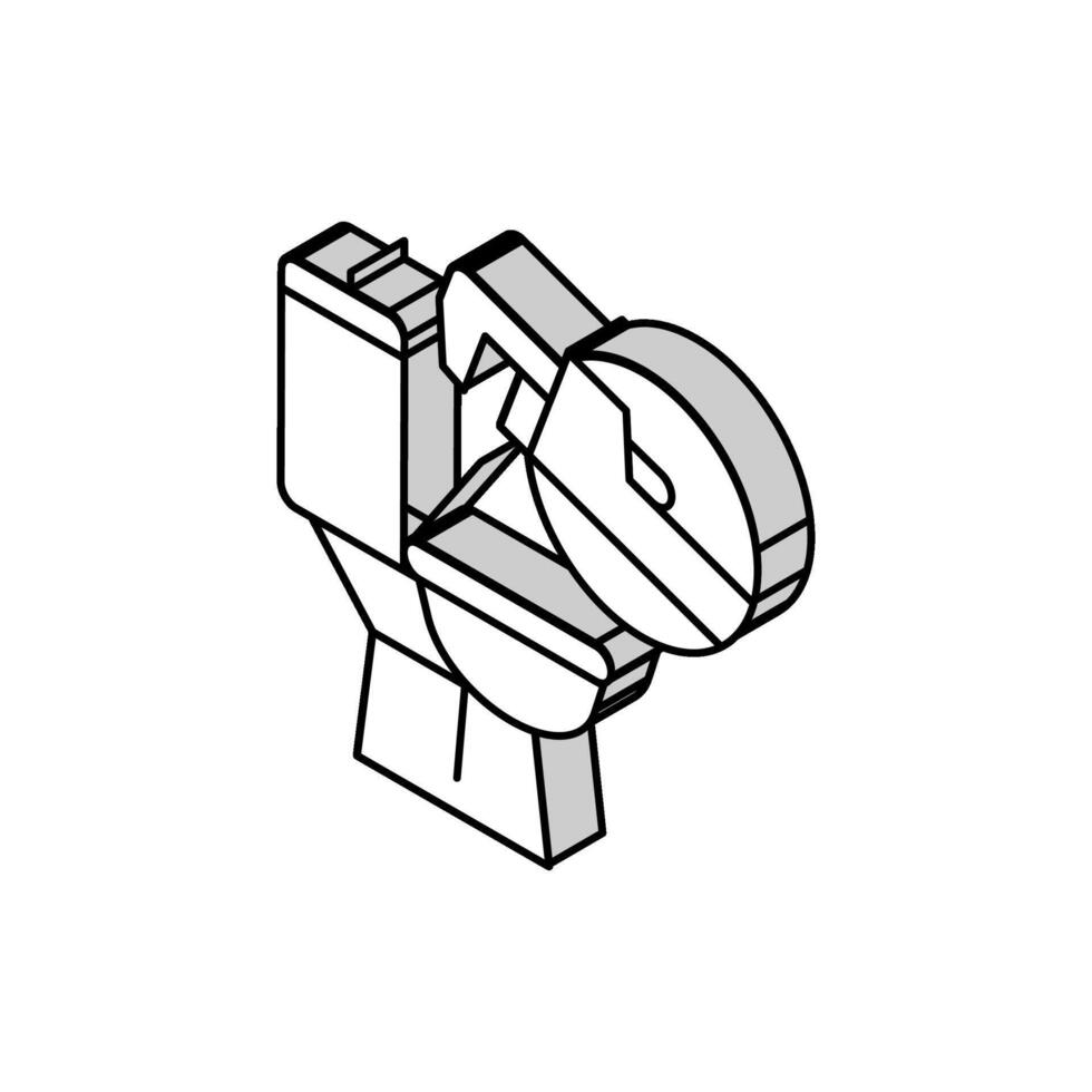 toilet repair isometric icon vector illustration