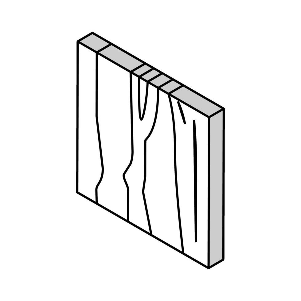wood material with resin art isometric icon vector illustration