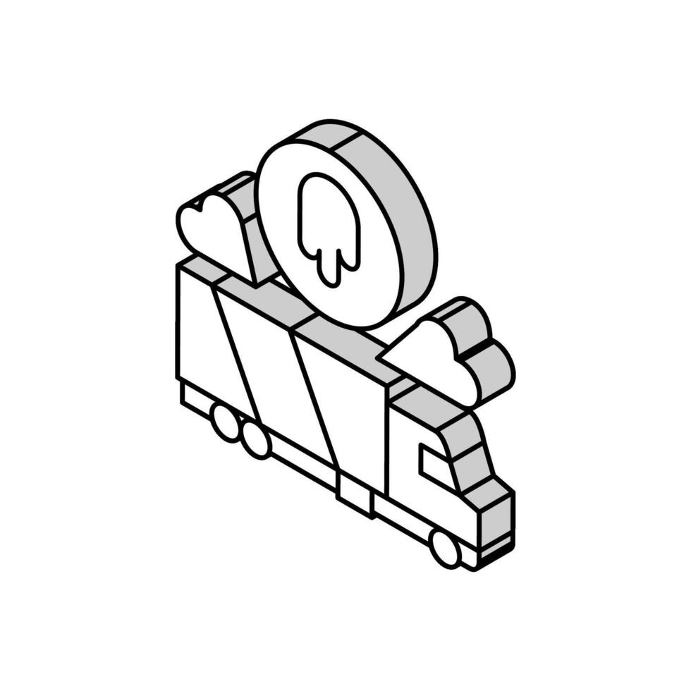 truck painting services isometric icon vector illustration