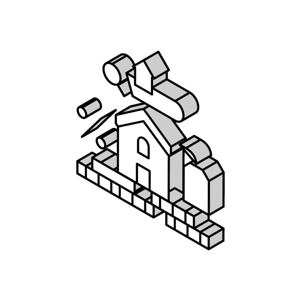 real estate taxes isometric icon vector illustration