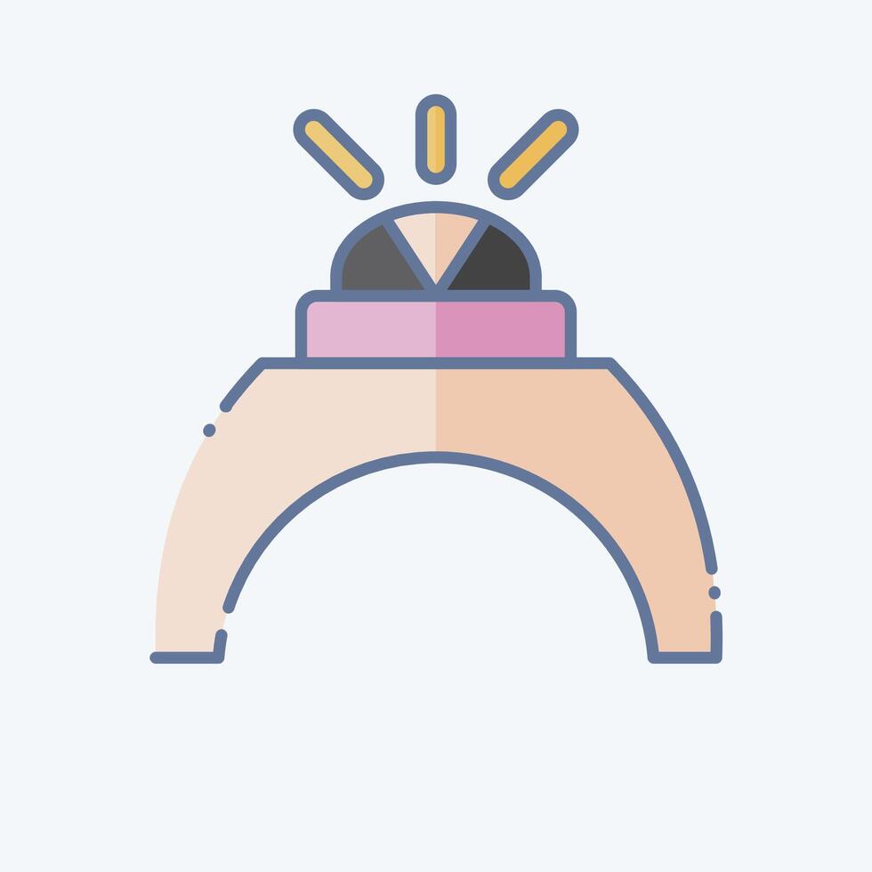 Icon Ring 2. related to Jewelry symbol. doodle style. simple design editable. simple illustration vector