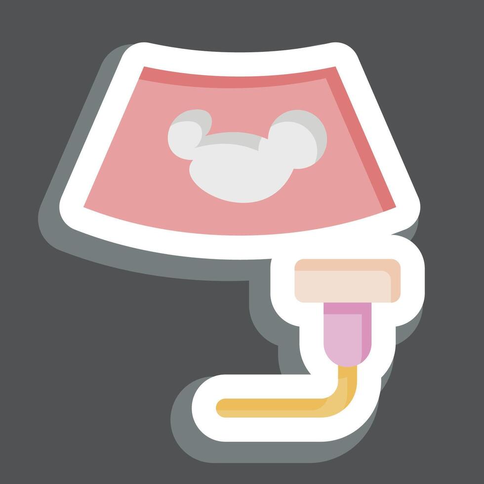 Sticker Ultrasound. related to Medical symbol. simple design editable. simple illustration vector