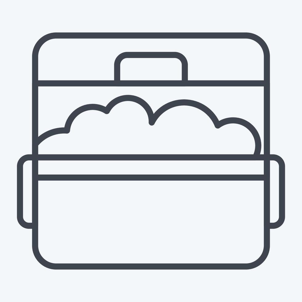 Icon Ice Bucket. related to Picnic symbol. line style. simple design editable. simple illustration vector
