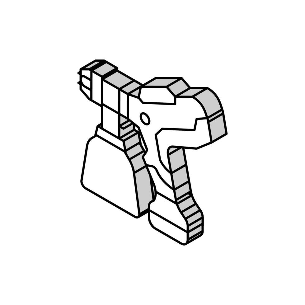 pistola de pulverización herramienta icono isométrico ilustración vectorial vector