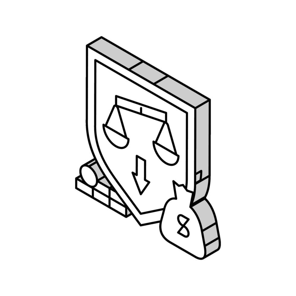 inequality social problem isometric icon vector illustration