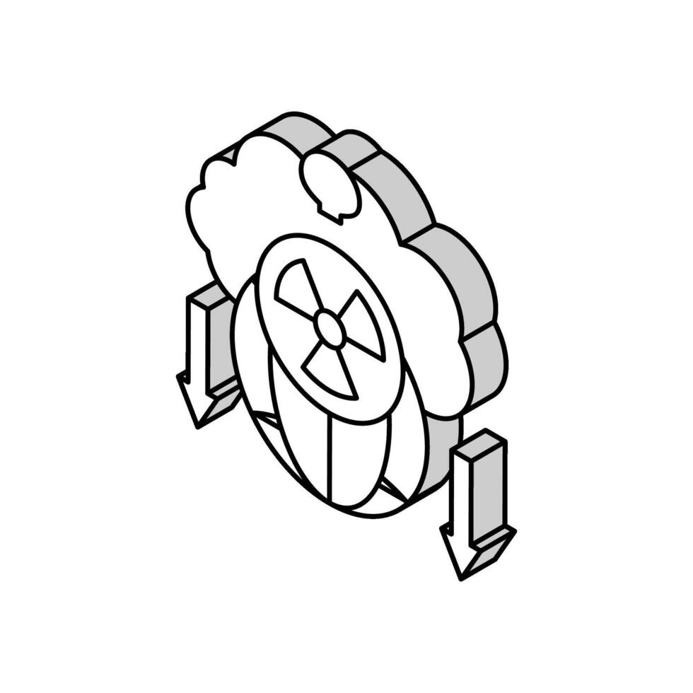 atomic energy social problem isometric icon vector illustration