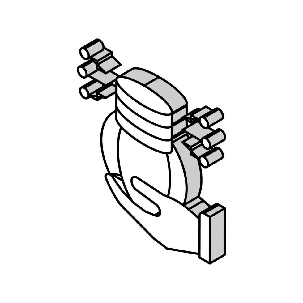 big data for sustainable development social problem isometric icon vector illustration