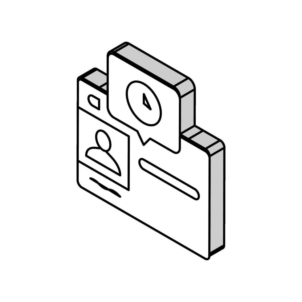renewal driver license id card isometric icon vector illustration