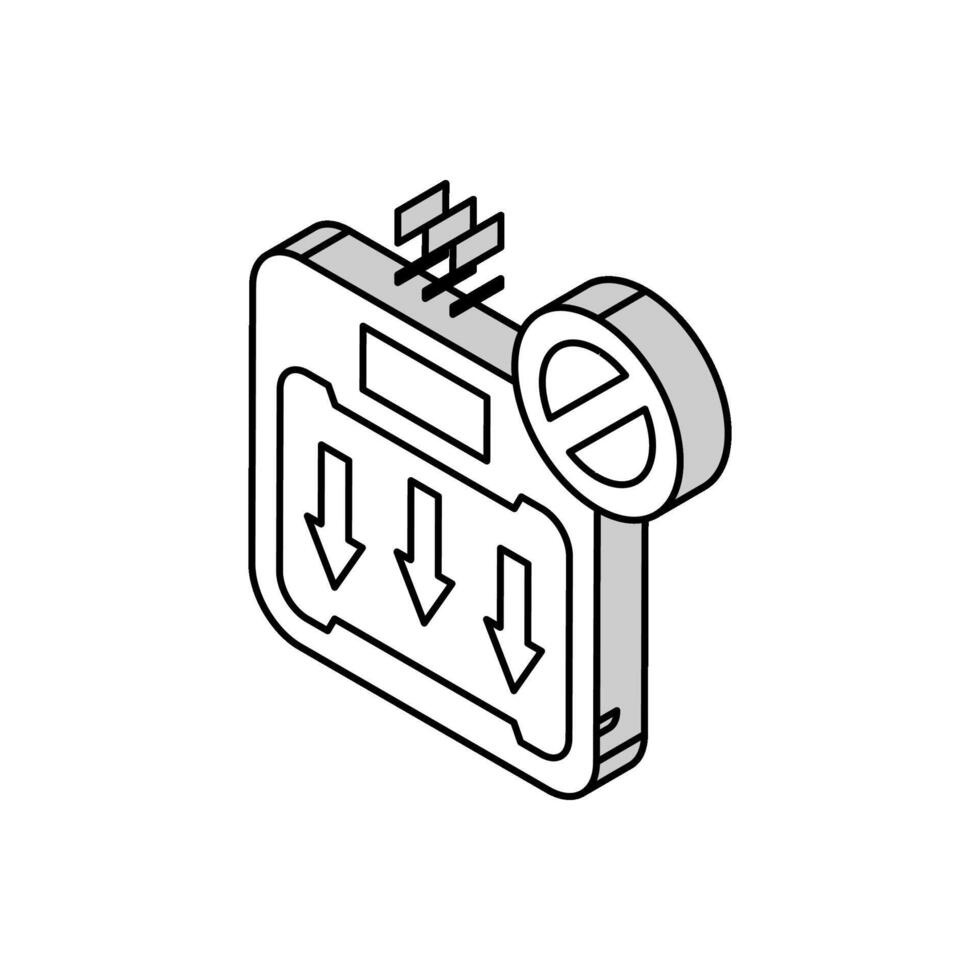 unexplained weight loss hepatitis isometric icon vector illustration