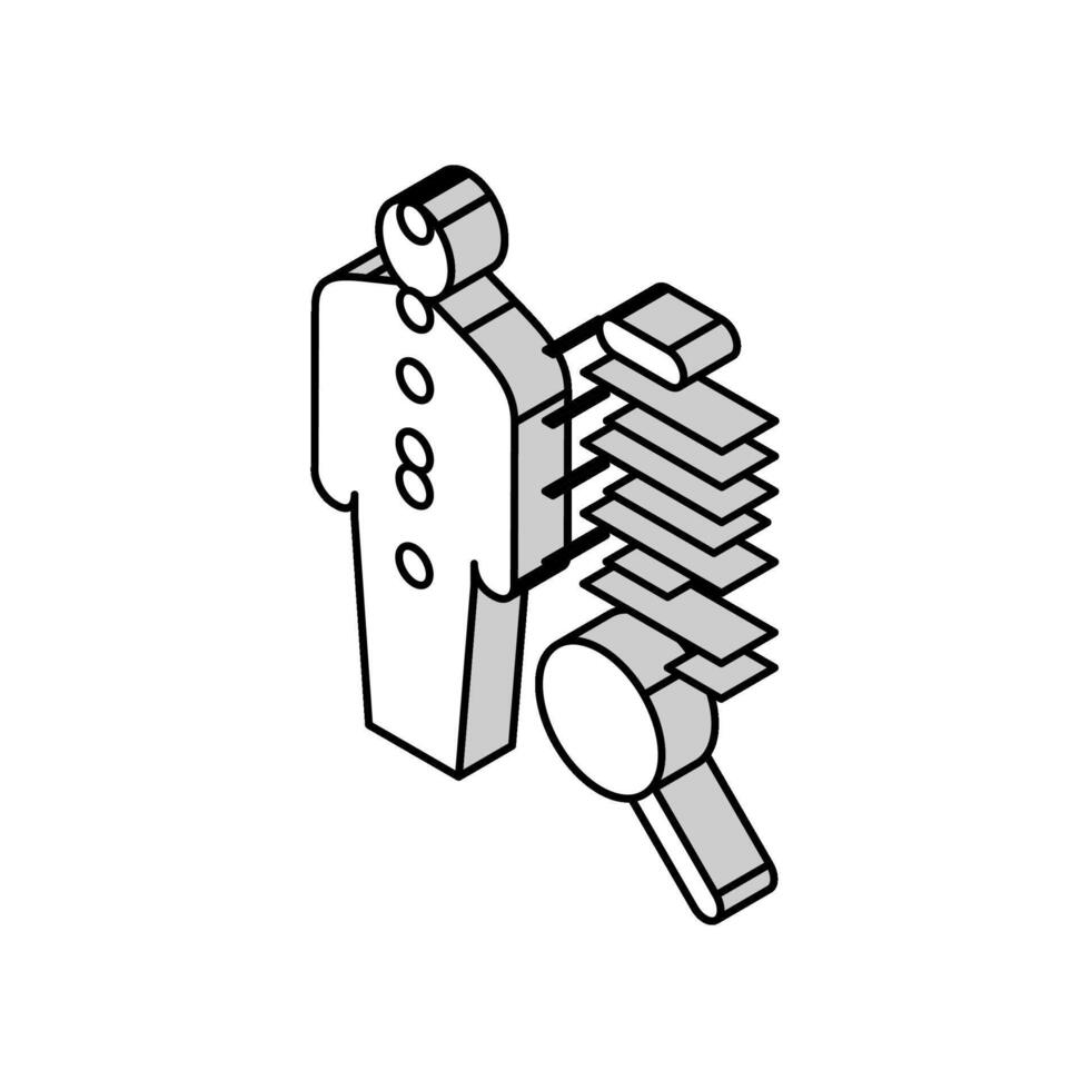 human health examination endocrinology isometric icon vector illustration