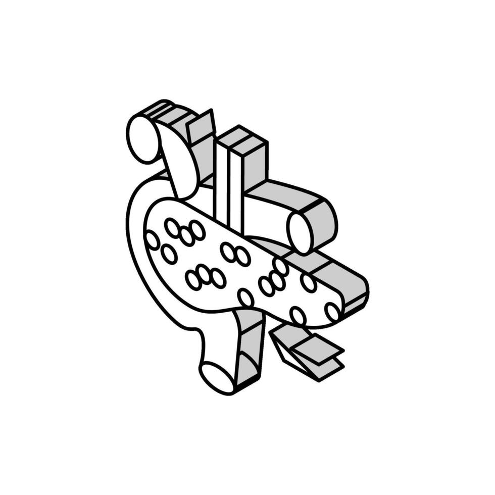 pancreas endocrinology isometric icon vector illustration