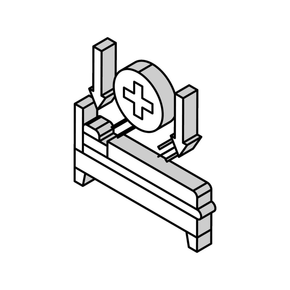 bed rest hepatitis isometric icon vector illustration