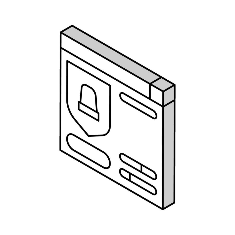 protection system isometric icon vector illustration