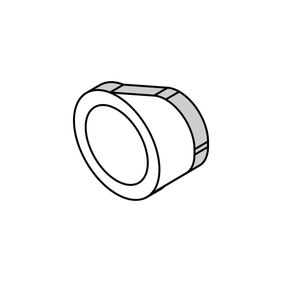 tubo metal perfil isométrica icono vector ilustración