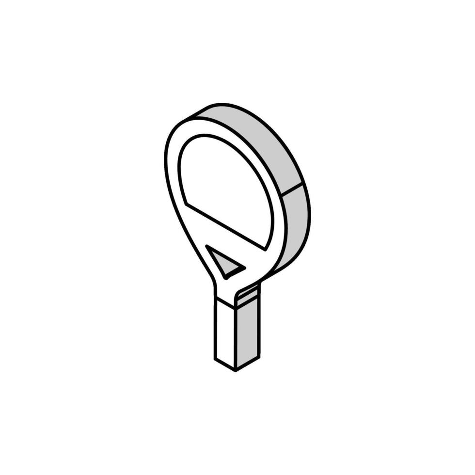 paddle racket isometric icon vector illustration