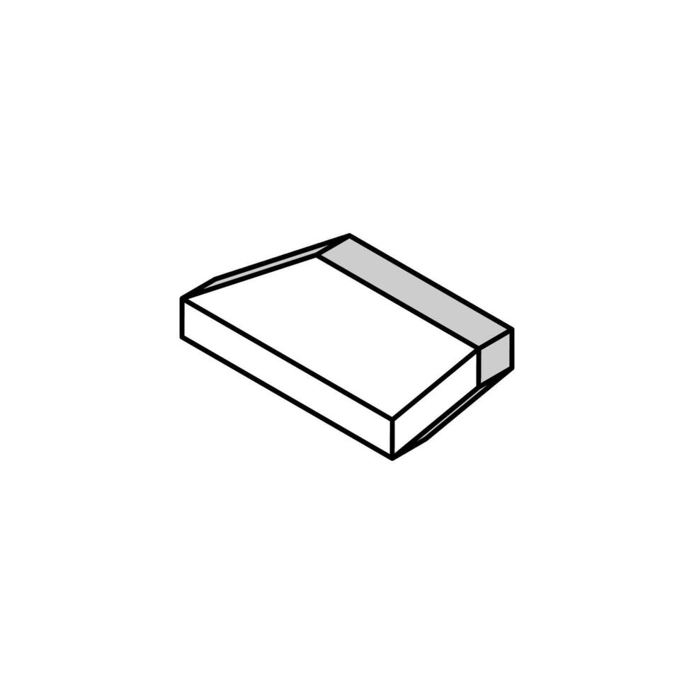 flat bar metal profile isometric icon vector illustration