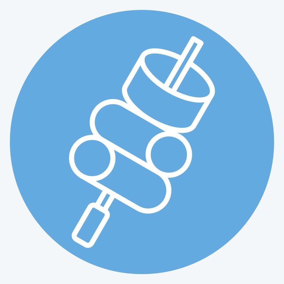 Icon Marshmallow. related to Picnic symbol. blue eyes style. simple design editable. simple illustration vector