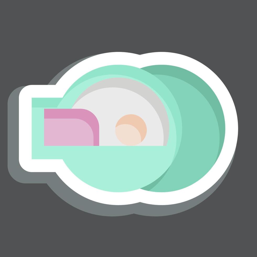 Sticker Tomography. related to Medical symbol. simple design editable. simple illustration vector