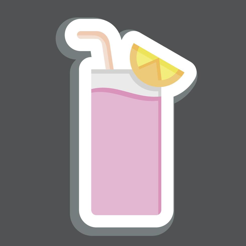 Sticker Gin Fizz. related to Cocktails,Drink symbol. simple design editable. simple illustration vector