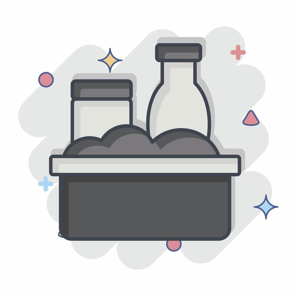 Icon Beer. related to Picnic symbol. comic style. simple design editable. simple illustration vector