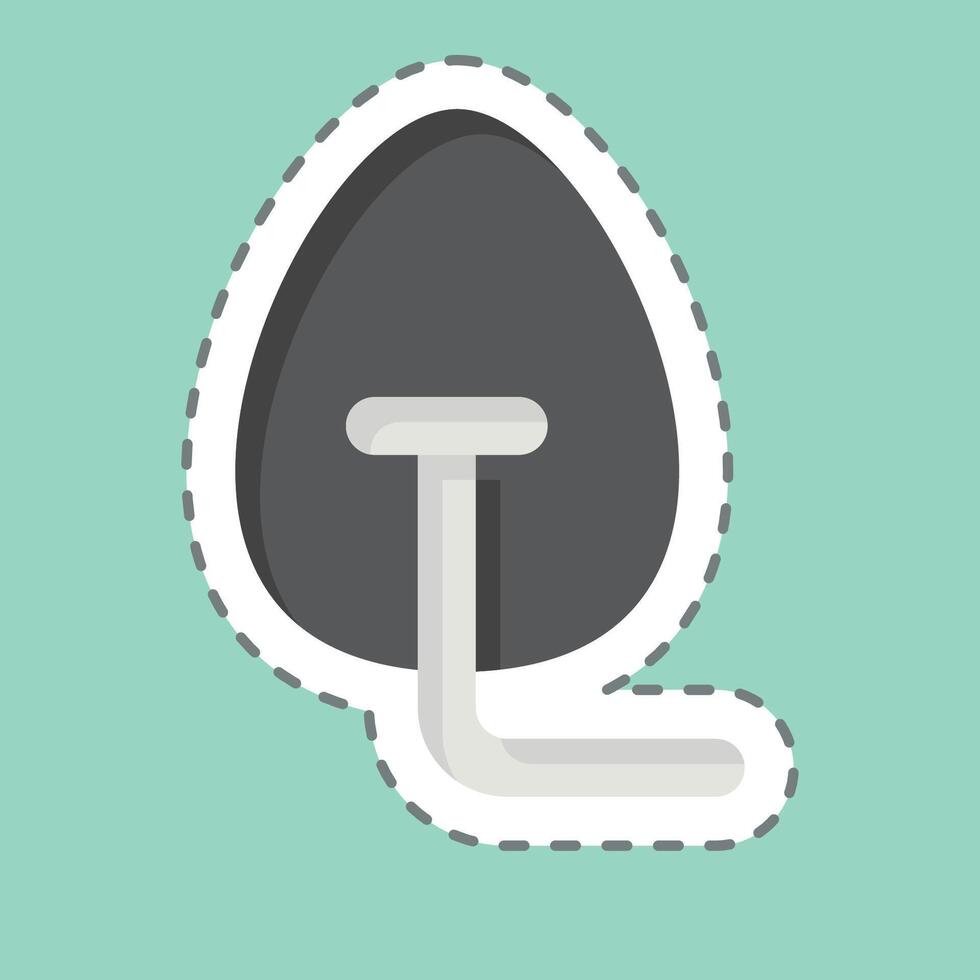 Sticker line cut Oxygen Mask. related to Medical symbol. simple design editable. simple illustration vector