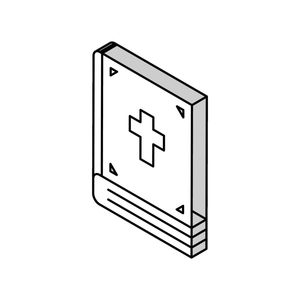 bible christianity book isometric icon vector illustration