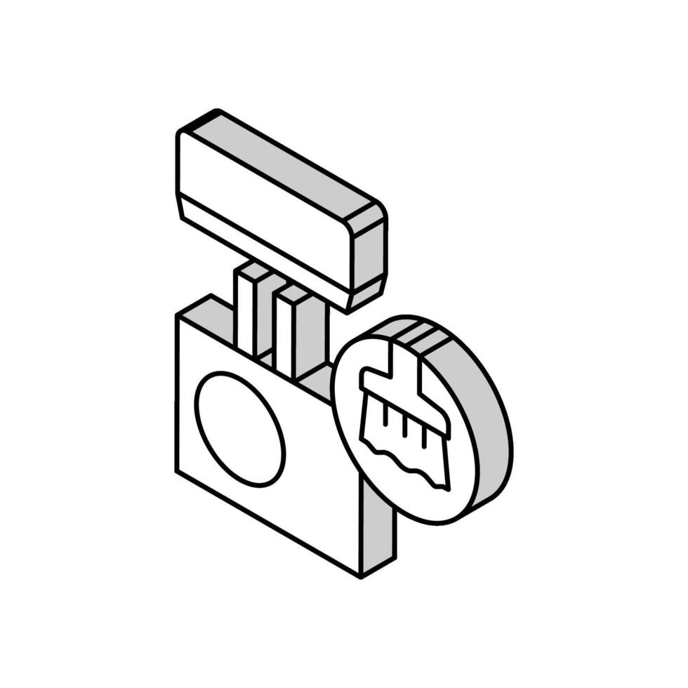 duct cleaning isometric icon vector illustration