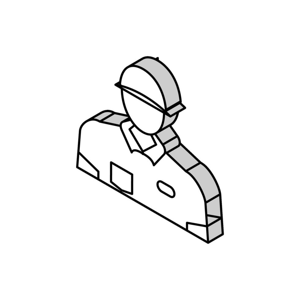 golf player isometric icon vector illustration