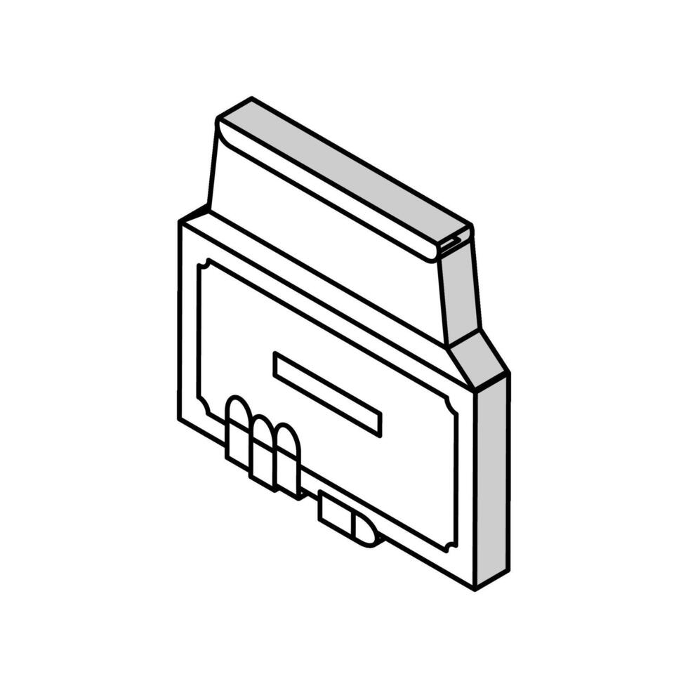 ammunition gun accessory isometric icon vector illustration