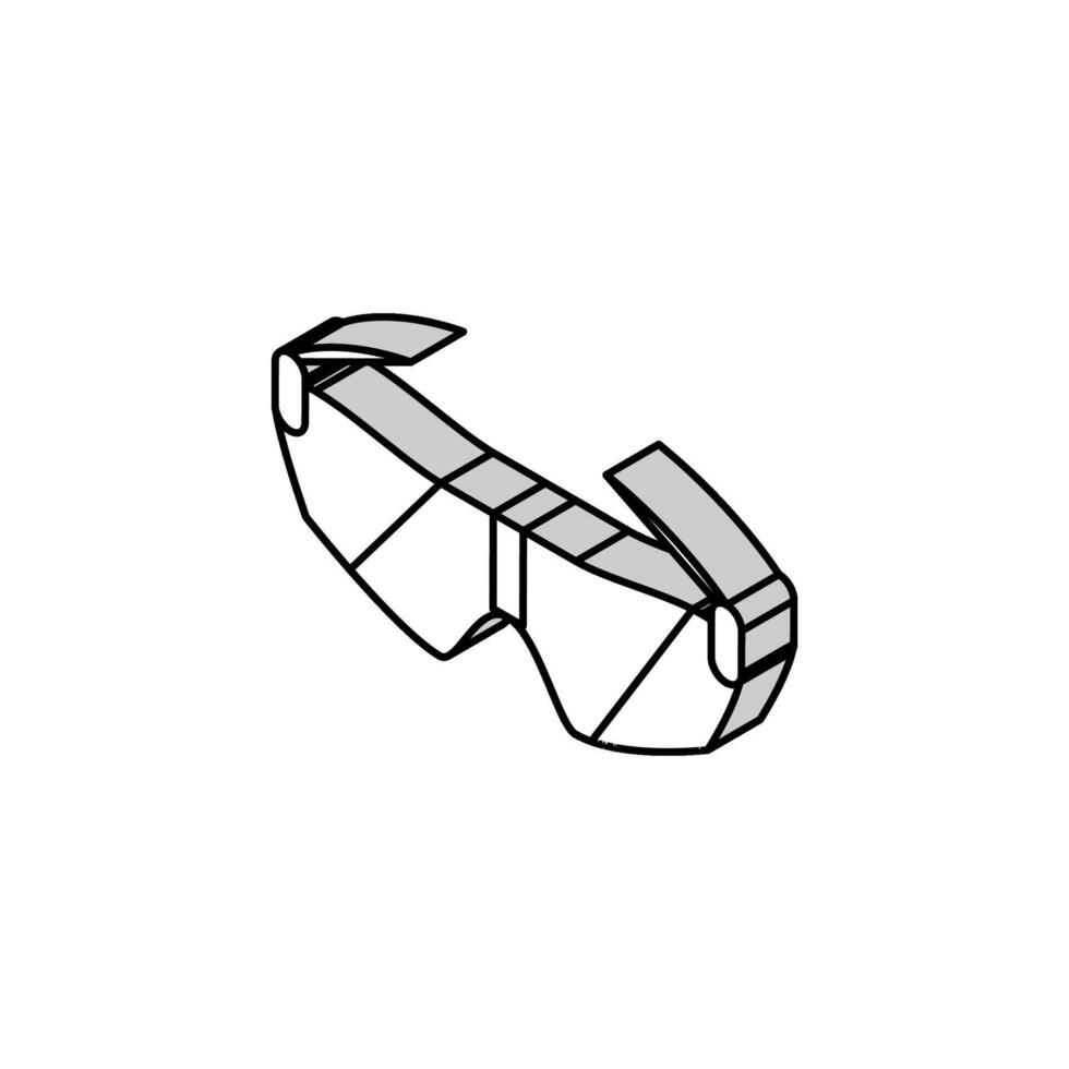glasses cyclist accessory isometric icon vector illustration