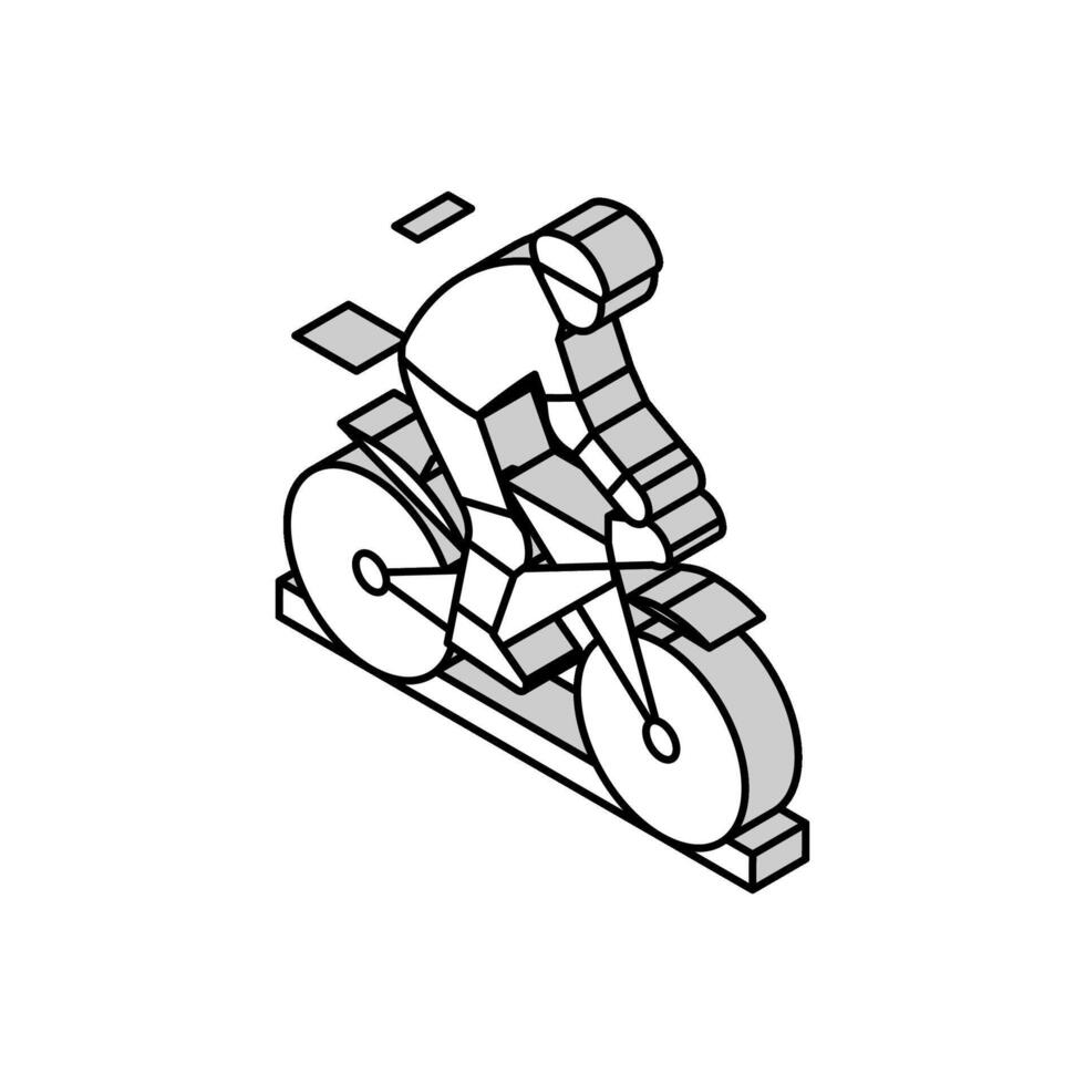 road riding isometric icon vector illustration