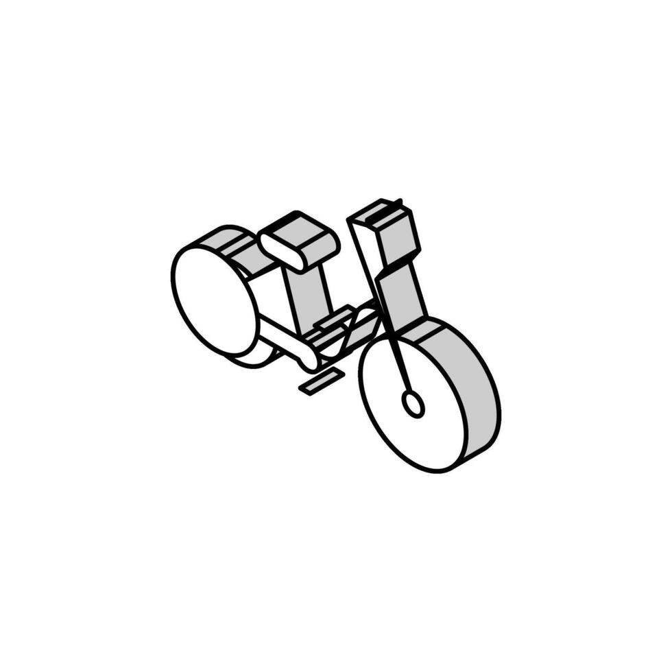 tricycle bicycle type isometric icon vector illustration
